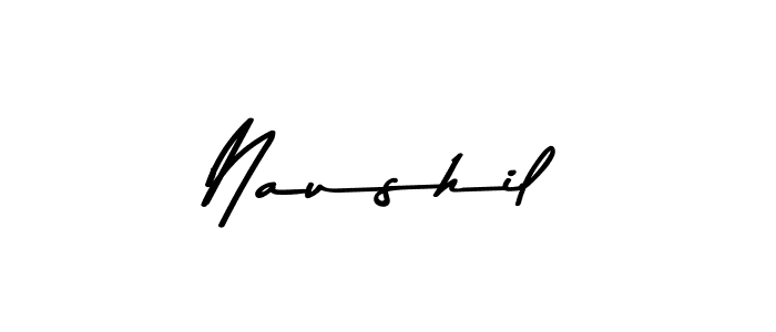 Create a beautiful signature design for name Naushil. With this signature (Asem Kandis PERSONAL USE) fonts, you can make a handwritten signature for free. Naushil signature style 9 images and pictures png