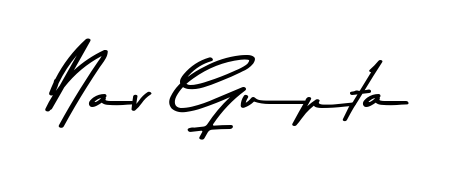 The Asem Kandis PERSONAL USE typeface gives name Nav Gupta a refined look. Suitable for certificates, diplomas, and official verification. Nav Gupta signature style 9 images and pictures png