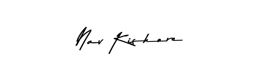 Use a signature maker to create a handwritten signature online. With this signature software, you can design (Asem Kandis PERSONAL USE) your own signature for name Nav Kishore. Nav Kishore signature style 9 images and pictures png