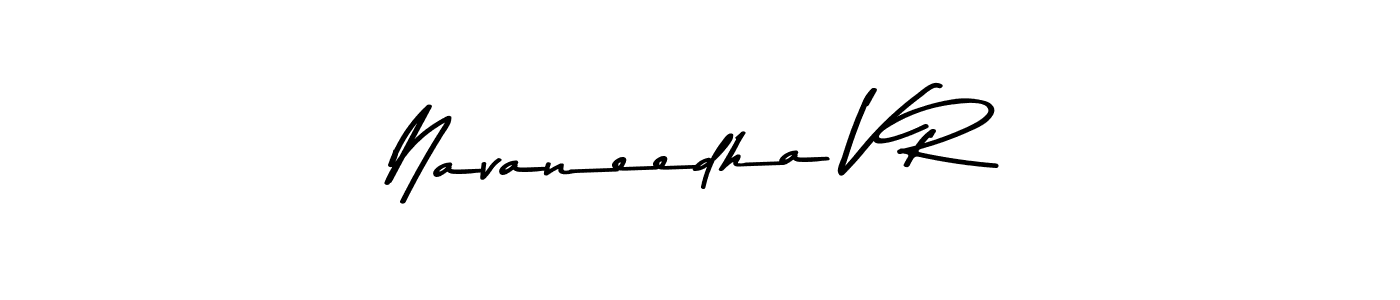 Make a beautiful signature design for name Navaneedha V R. With this signature (Asem Kandis PERSONAL USE) style, you can create a handwritten signature for free. Navaneedha V R signature style 9 images and pictures png