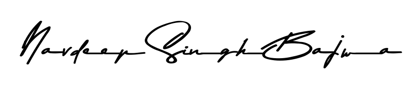 Looking for an artistic signature for Navdeep Singh Bajwa? The Asem Kandis PERSONAL USE calligraphy style gives a sophisticated flow suitable for business cards and emails. Navdeep Singh Bajwa signature style 9 images and pictures png