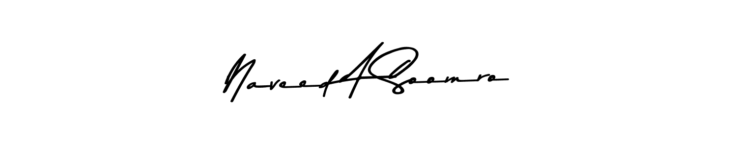 Naveed A Soomro stylish signature style. Best Handwritten Sign (Asem Kandis PERSONAL USE) for my name. Handwritten Signature Collection Ideas for my name Naveed A Soomro. Naveed A Soomro signature style 9 images and pictures png