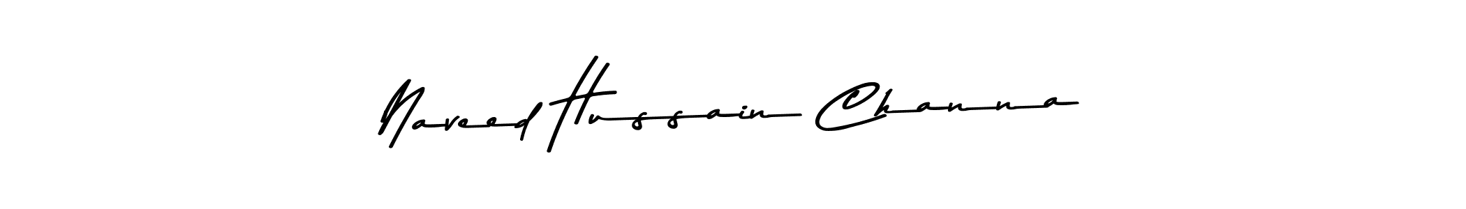Use a signature maker to create a handwritten signature online. With this signature software, you can design (Asem Kandis PERSONAL USE) your own signature for name Naveed Hussain Channa. Naveed Hussain Channa signature style 9 images and pictures png
