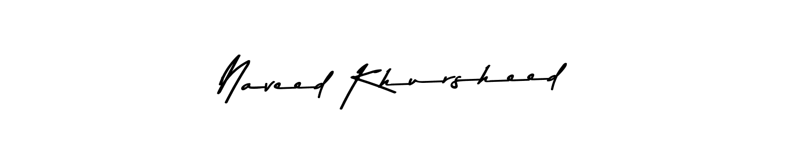 Also You can easily find your signature by using the search form. We will create Naveed Khursheed name handwritten signature images for you free of cost using Asem Kandis PERSONAL USE sign style. Naveed Khursheed signature style 9 images and pictures png