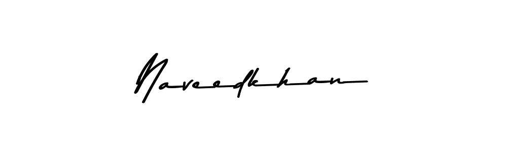 Create a beautiful signature design for name Naveedkhan. With this signature (Asem Kandis PERSONAL USE) fonts, you can make a handwritten signature for free. Naveedkhan signature style 9 images and pictures png