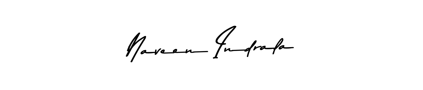 Design your own signature with our free online signature maker. With this signature software, you can create a handwritten (Asem Kandis PERSONAL USE) signature for name Naveen Indrala. Naveen Indrala signature style 9 images and pictures png
