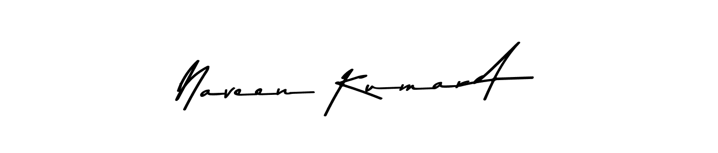 The best way (Asem Kandis PERSONAL USE) to make a short signature is to pick only two or three words in your name. The name Naveen Kumar A include a total of six letters. For converting this name. Naveen Kumar A signature style 9 images and pictures png