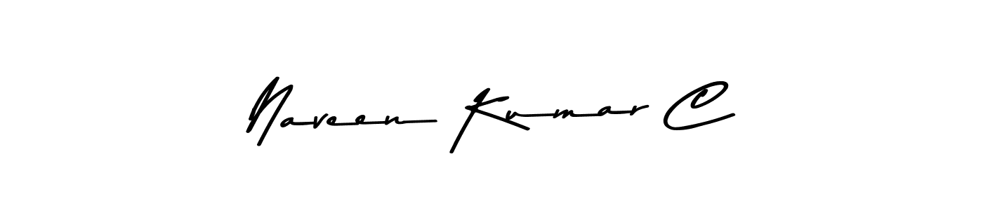 Make a beautiful signature design for name Naveen Kumar C. With this signature (Asem Kandis PERSONAL USE) style, you can create a handwritten signature for free. Naveen Kumar C signature style 9 images and pictures png