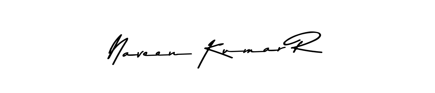 Make a beautiful signature design for name Naveen Kumar R. With this signature (Asem Kandis PERSONAL USE) style, you can create a handwritten signature for free. Naveen Kumar R signature style 9 images and pictures png