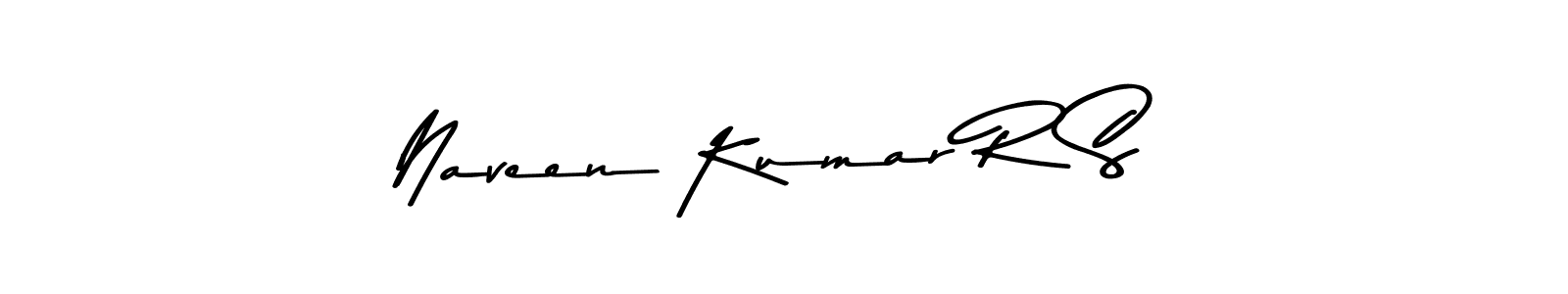 How to make Naveen Kumar R S name signature. Use Asem Kandis PERSONAL USE style for creating short signs online. This is the latest handwritten sign. Naveen Kumar R S signature style 9 images and pictures png