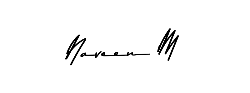 Naveen M stylish signature style. Best Handwritten Sign (Asem Kandis PERSONAL USE) for my name. Handwritten Signature Collection Ideas for my name Naveen M. Naveen M signature style 9 images and pictures png