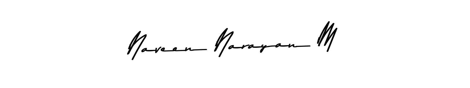 Also You can easily find your signature by using the search form. We will create Naveen Narayan M name handwritten signature images for you free of cost using Asem Kandis PERSONAL USE sign style. Naveen Narayan M signature style 9 images and pictures png