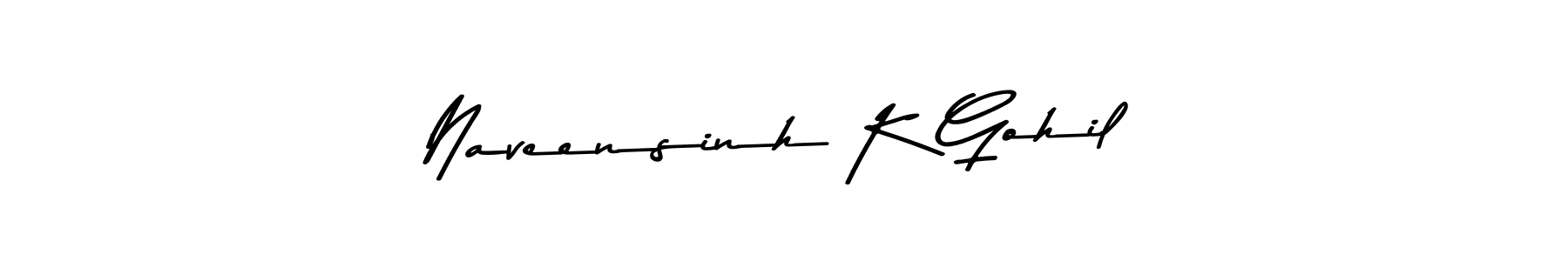 Use a signature maker to create a handwritten signature online. With this signature software, you can design (Asem Kandis PERSONAL USE) your own signature for name Naveensinh K Gohil. Naveensinh K Gohil signature style 9 images and pictures png