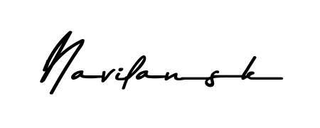 Create an unforgettable impression when signing with Navilansk name styled in Asem Kandis PERSONAL USE typography. 100% free online generator. Navilansk signature style 9 images and pictures png