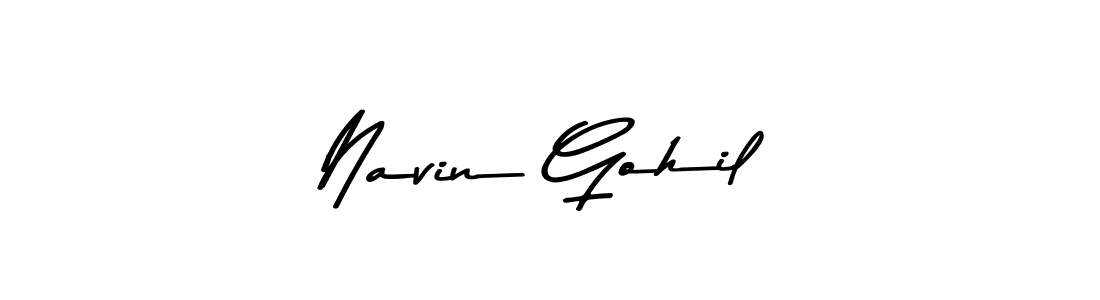 Make a short Navin Gohil signature style. Manage your documents anywhere anytime using Asem Kandis PERSONAL USE. Create and add eSignatures, submit forms, share and send files easily. Navin Gohil signature style 9 images and pictures png