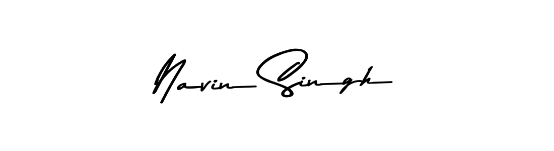 How to make Navin Singh name signature. Use Asem Kandis PERSONAL USE style for creating short signs online. This is the latest handwritten sign. Navin Singh signature style 9 images and pictures png