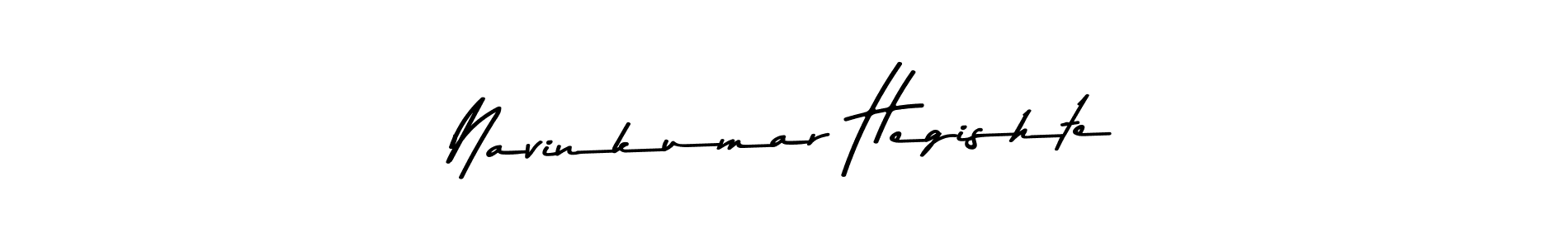 Make a beautiful signature design for name Navinkumar Hegishte. With this signature (Asem Kandis PERSONAL USE) style, you can create a handwritten signature for free. Navinkumar Hegishte signature style 9 images and pictures png