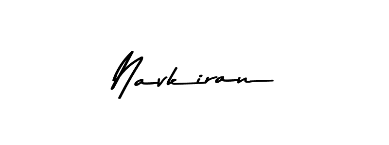Create a beautiful signature design for name Navkiran. With this signature (Asem Kandis PERSONAL USE) fonts, you can make a handwritten signature for free. Navkiran signature style 9 images and pictures png