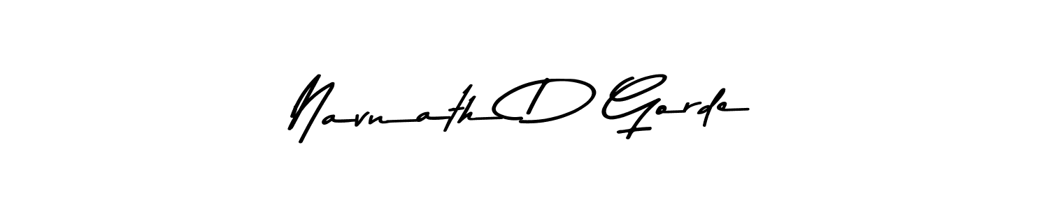 Make a beautiful signature design for name Navnath D Gorde. With this signature (Asem Kandis PERSONAL USE) style, you can create a handwritten signature for free. Navnath D Gorde signature style 9 images and pictures png