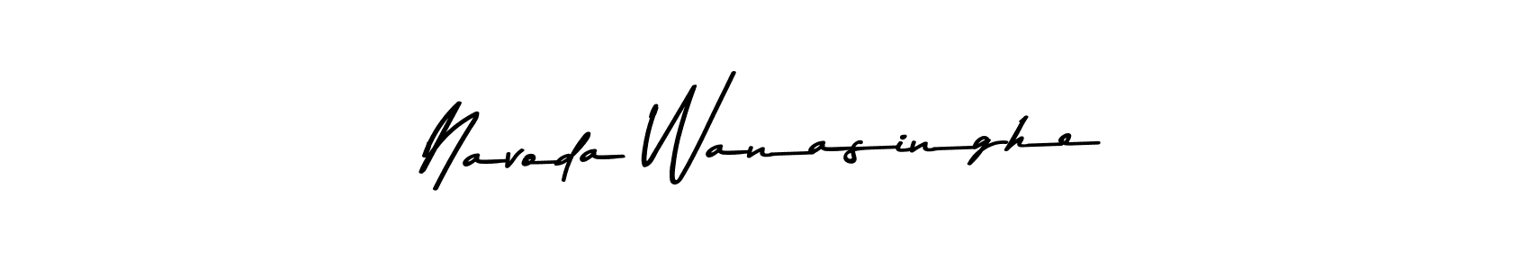 Make a beautiful signature design for name Navoda Wanasinghe. With this signature (Asem Kandis PERSONAL USE) style, you can create a handwritten signature for free. Navoda Wanasinghe signature style 9 images and pictures png