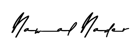 Style your name Nawal Nader with confidence using Asem Kandis PERSONAL USE signature design. Simple, elegant, and ready for immediate document use. Nawal Nader signature style 9 images and pictures png