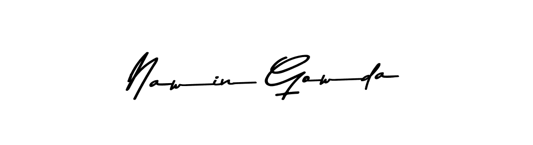 You should practise on your own different ways (Asem Kandis PERSONAL USE) to write your name (Nawin Gowda) in signature. don't let someone else do it for you. Nawin Gowda signature style 9 images and pictures png