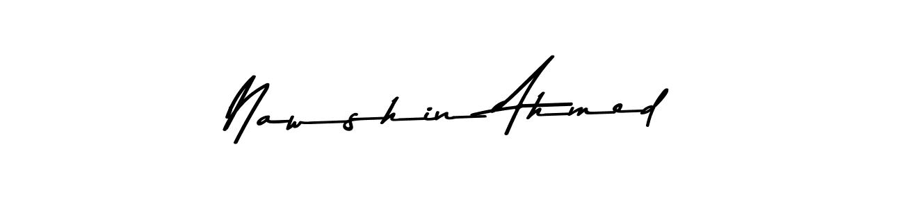 Create a beautiful signature design for name Nawshin Ahmed. With this signature (Asem Kandis PERSONAL USE) fonts, you can make a handwritten signature for free. Nawshin Ahmed signature style 9 images and pictures png