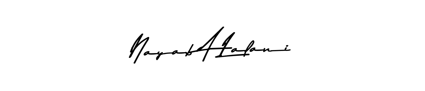 Nayab A Lalani stylish signature style. Best Handwritten Sign (Asem Kandis PERSONAL USE) for my name. Handwritten Signature Collection Ideas for my name Nayab A Lalani. Nayab A Lalani signature style 9 images and pictures png