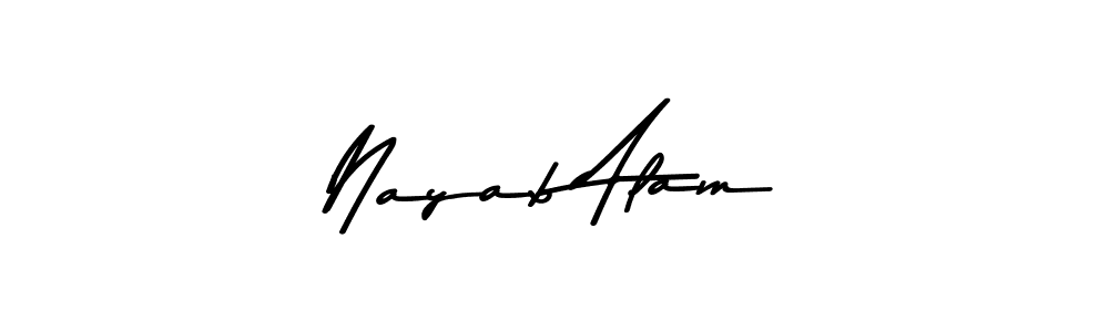 Here are the top 10 professional signature styles for the name Nayab Alam. These are the best autograph styles you can use for your name. Nayab Alam signature style 9 images and pictures png