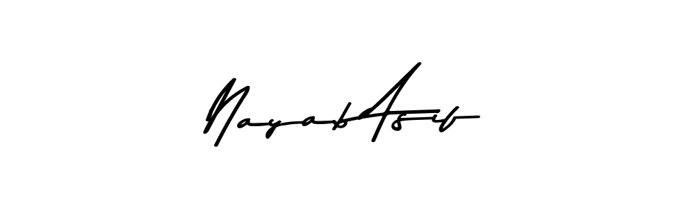 You can use this online signature creator to create a handwritten signature for the name Nayab Asif. This is the best online autograph maker. Nayab Asif signature style 9 images and pictures png