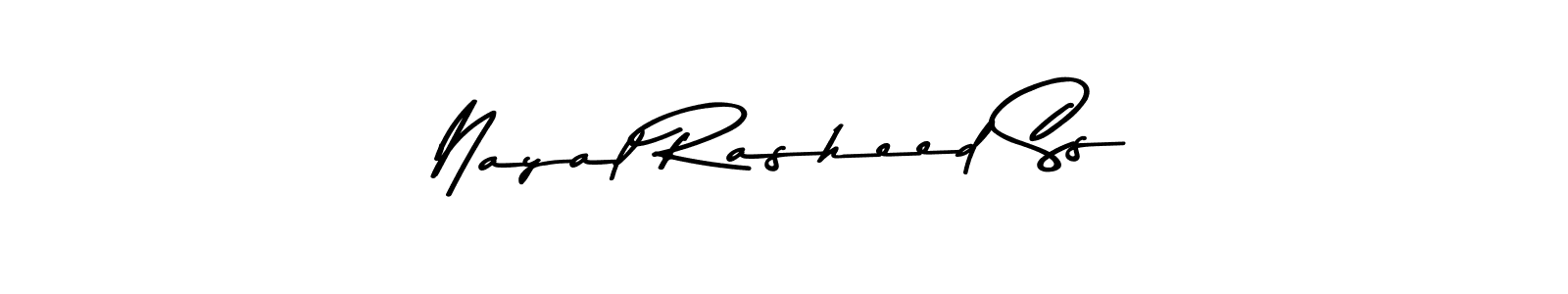 Make a beautiful signature design for name Nayal Rasheed Ss. With this signature (Asem Kandis PERSONAL USE) style, you can create a handwritten signature for free. Nayal Rasheed Ss signature style 9 images and pictures png