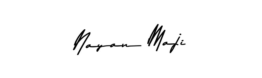 Design your own signature with our free online signature maker. With this signature software, you can create a handwritten (Asem Kandis PERSONAL USE) signature for name Nayan Maji. Nayan Maji signature style 9 images and pictures png