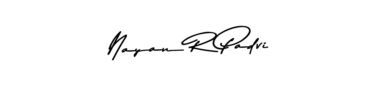 The best way (Asem Kandis PERSONAL USE) to make a short signature is to pick only two or three words in your name. The name Nayan R Padvi include a total of six letters. For converting this name. Nayan R Padvi signature style 9 images and pictures png