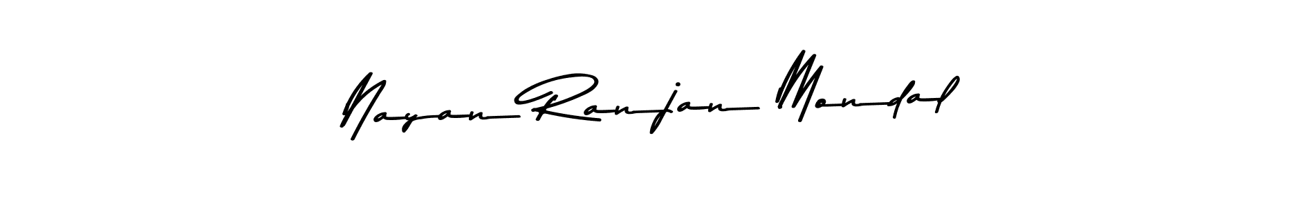 How to make Nayan Ranjan Mondal name signature. Use Asem Kandis PERSONAL USE style for creating short signs online. This is the latest handwritten sign. Nayan Ranjan Mondal signature style 9 images and pictures png