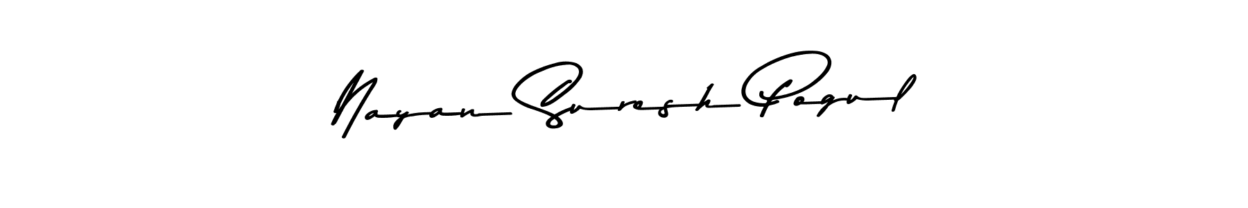 Asem Kandis PERSONAL USE is a professional signature style that is perfect for those who want to add a touch of class to their signature. It is also a great choice for those who want to make their signature more unique. Get Nayan Suresh Pogul name to fancy signature for free. Nayan Suresh Pogul signature style 9 images and pictures png