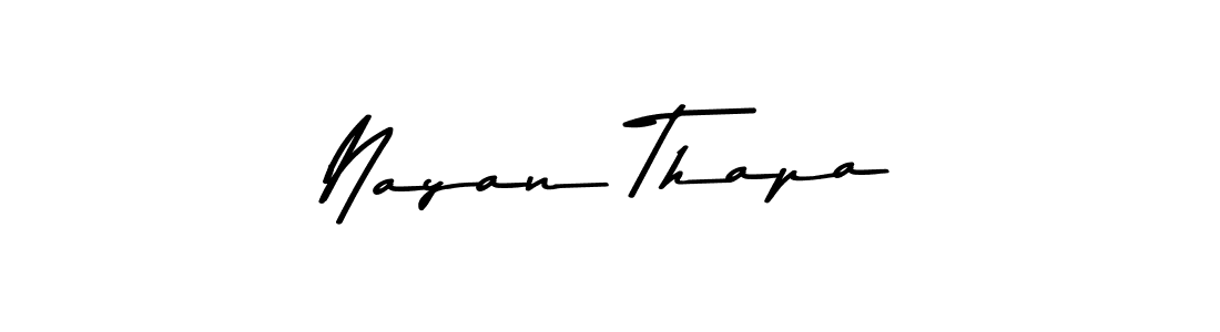 Use a signature maker to create a handwritten signature online. With this signature software, you can design (Asem Kandis PERSONAL USE) your own signature for name Nayan Thapa. Nayan Thapa signature style 9 images and pictures png
