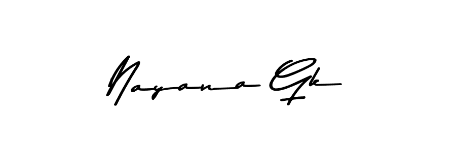 Nayana Gk stylish signature style. Best Handwritten Sign (Asem Kandis PERSONAL USE) for my name. Handwritten Signature Collection Ideas for my name Nayana Gk. Nayana Gk signature style 9 images and pictures png