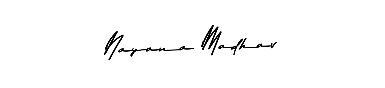 Make a beautiful signature design for name Nayana Madhav. With this signature (Asem Kandis PERSONAL USE) style, you can create a handwritten signature for free. Nayana Madhav signature style 9 images and pictures png