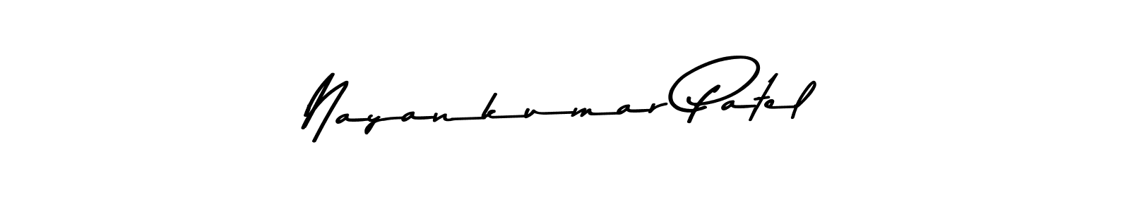 Create a beautiful signature design for name Nayankumar Patel. With this signature (Asem Kandis PERSONAL USE) fonts, you can make a handwritten signature for free. Nayankumar Patel signature style 9 images and pictures png