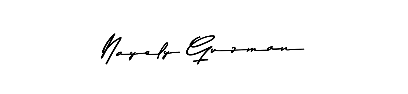 How to make Nayely Guzman name signature. Use Asem Kandis PERSONAL USE style for creating short signs online. This is the latest handwritten sign. Nayely Guzman signature style 9 images and pictures png