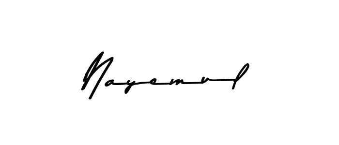 The best way (Asem Kandis PERSONAL USE) to make a short signature is to pick only two or three words in your name. The name Nayemul include a total of six letters. For converting this name. Nayemul signature style 9 images and pictures png