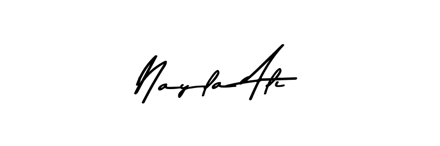 Create a beautiful signature design for name Nayla Ali. With this signature (Asem Kandis PERSONAL USE) fonts, you can make a handwritten signature for free. Nayla Ali signature style 9 images and pictures png
