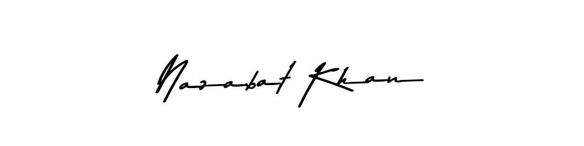 Create a beautiful signature design for name Nazabat Khan. With this signature (Asem Kandis PERSONAL USE) fonts, you can make a handwritten signature for free. Nazabat Khan signature style 9 images and pictures png