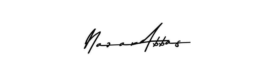 Use a signature maker to create a handwritten signature online. With this signature software, you can design (Asem Kandis PERSONAL USE) your own signature for name Nazar Abbas. Nazar Abbas signature style 9 images and pictures png