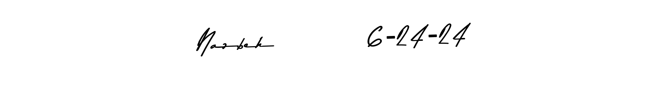 Also You can easily find your signature by using the search form. We will create Nazbeh          6-24-24 name handwritten signature images for you free of cost using Asem Kandis PERSONAL USE sign style. Nazbeh          6-24-24 signature style 9 images and pictures png