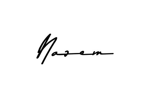 Create a beautiful signature design for name Nazem. With this signature (Asem Kandis PERSONAL USE) fonts, you can make a handwritten signature for free. Nazem signature style 9 images and pictures png