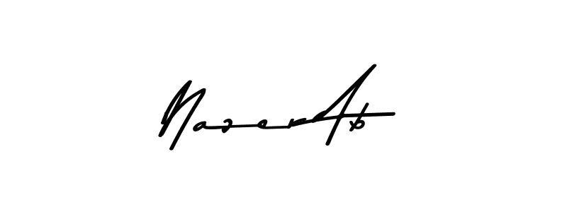 How to make Nazer Ab signature? Asem Kandis PERSONAL USE is a professional autograph style. Create handwritten signature for Nazer Ab name. Nazer Ab signature style 9 images and pictures png