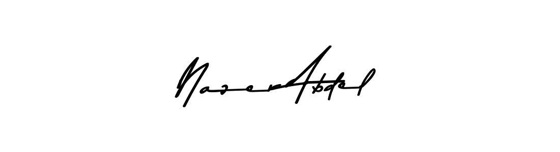 Use a signature maker to create a handwritten signature online. With this signature software, you can design (Asem Kandis PERSONAL USE) your own signature for name Nazer Abdel. Nazer Abdel signature style 9 images and pictures png