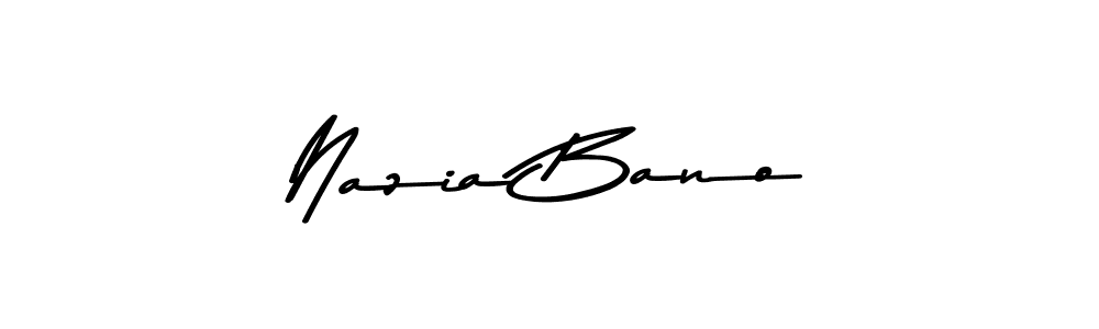 The best way (Asem Kandis PERSONAL USE) to make a short signature is to pick only two or three words in your name. The name Nazia Bano include a total of six letters. For converting this name. Nazia Bano signature style 9 images and pictures png