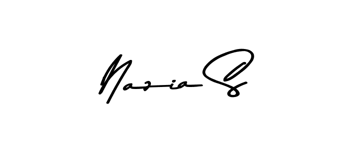 This is the best signature style for the Nazia S name. Also you like these signature font (Asem Kandis PERSONAL USE). Mix name signature. Nazia S signature style 9 images and pictures png